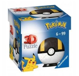 Puzzle 54 elementy 3D Kula, Pokemon czarna