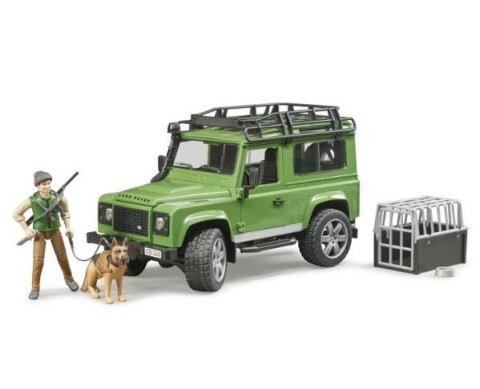 Pojazd Land Rover Defender z figurką leśnika i psem