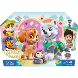 Puzzle 70 elementów glitter w kuferku Urocza Skye i Everest