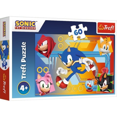 Puzzle 60 elementów Sonic w akcji