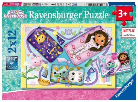 Puzzle 2x12 elementów Koci Domek Gabi