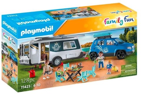 Zestaw z figurkami Family Fun 71423 Samochód z przyczepą kempingową