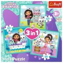 Puzzle 3w1 Aktywności Gabby Koci Domek Gabi (Gabbys Dollhouse)