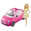 Lalka Barbie + Samochód Fiat 500 kabriolet