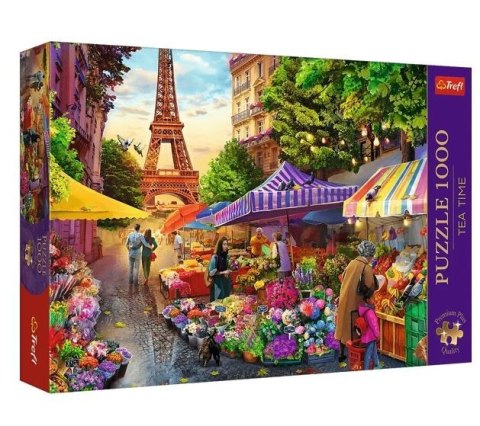 Puzzle 1000 elementów Premium Plus Quality Targ kwiatowy, Paryż