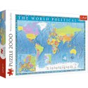 Puzzle 2000 elementów Polityczna mapa świata