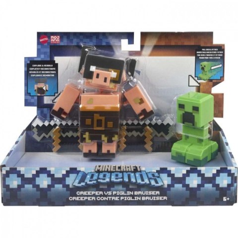 Zestaw figurek Minecraft Legends Creeper vs Piglin