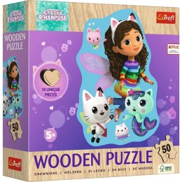 Puzzle drewniane 50 elementów Wesoła Gabby Gabi