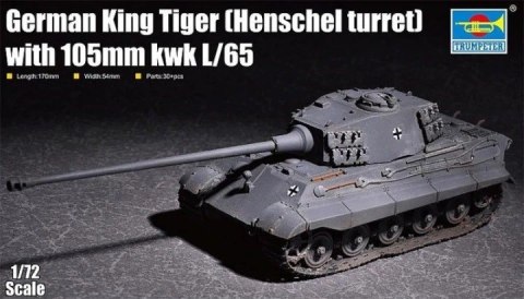 Plastikowy model do skejania King Tiger w/ 105mm kWh (Henschel Turret)