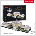 Puzzle 3D LED Biały Dom